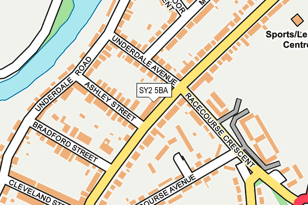 SY2 5BA map - OS OpenMap – Local (Ordnance Survey)