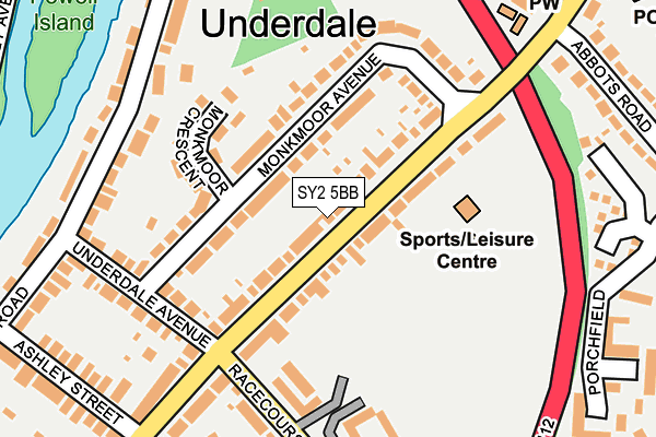 SY2 5BB map - OS OpenMap – Local (Ordnance Survey)