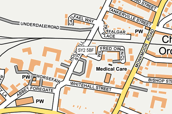 SY2 5BF map - OS OpenMap – Local (Ordnance Survey)