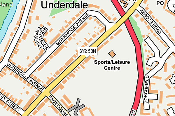 SY2 5BN map - OS OpenMap – Local (Ordnance Survey)