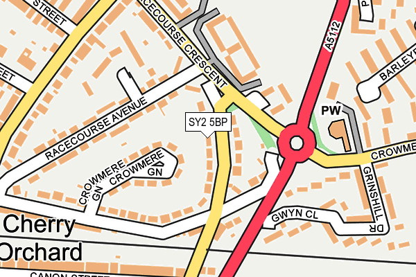 SY2 5BP map - OS OpenMap – Local (Ordnance Survey)