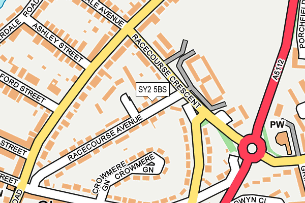 SY2 5BS map - OS OpenMap – Local (Ordnance Survey)