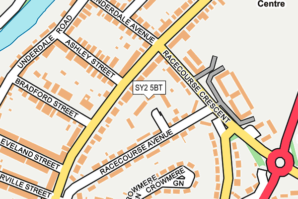 SY2 5BT map - OS OpenMap – Local (Ordnance Survey)