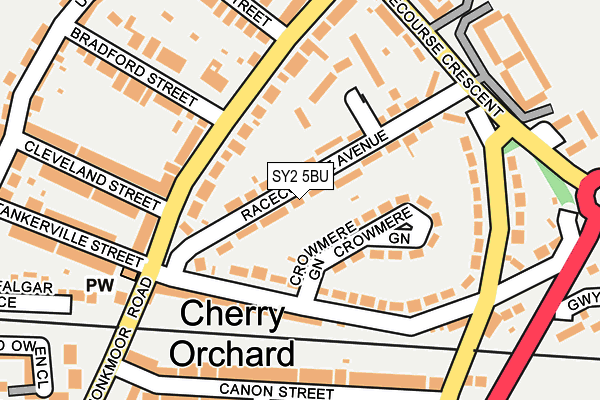 SY2 5BU map - OS OpenMap – Local (Ordnance Survey)