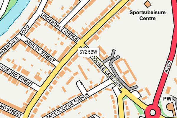 SY2 5BW map - OS OpenMap – Local (Ordnance Survey)