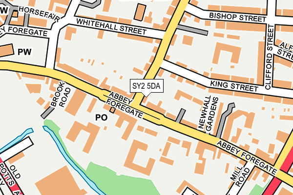 SY2 5DA map - OS OpenMap – Local (Ordnance Survey)