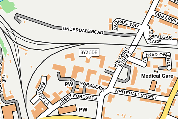 SY2 5DE map - OS OpenMap – Local (Ordnance Survey)