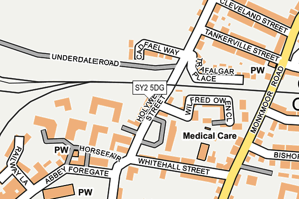 SY2 5DG map - OS OpenMap – Local (Ordnance Survey)