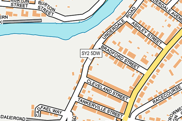 SY2 5DW map - OS OpenMap – Local (Ordnance Survey)