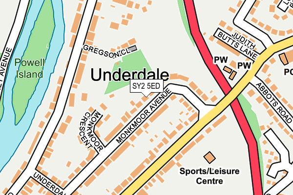 SY2 5ED map - OS OpenMap – Local (Ordnance Survey)