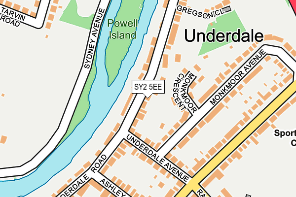 SY2 5EE map - OS OpenMap – Local (Ordnance Survey)