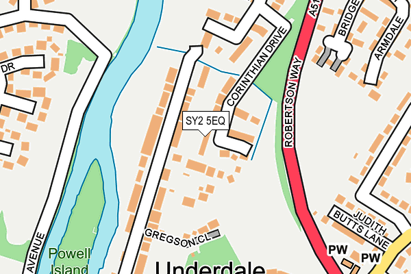 SY2 5EQ map - OS OpenMap – Local (Ordnance Survey)