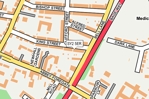 SY2 5ER map - OS OpenMap – Local (Ordnance Survey)