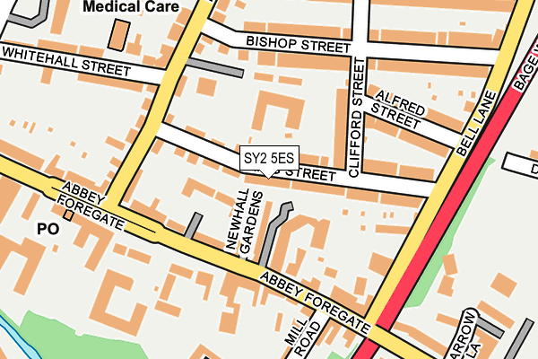 SY2 5ES map - OS OpenMap – Local (Ordnance Survey)