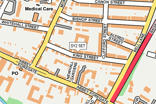 SY2 5ET map - OS OpenMap – Local (Ordnance Survey)