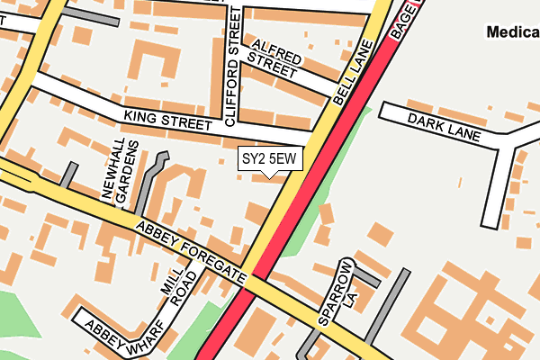 SY2 5EW map - OS OpenMap – Local (Ordnance Survey)