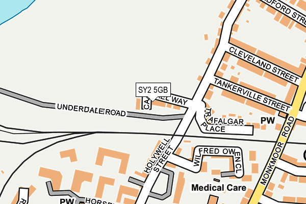 SY2 5GB map - OS OpenMap – Local (Ordnance Survey)