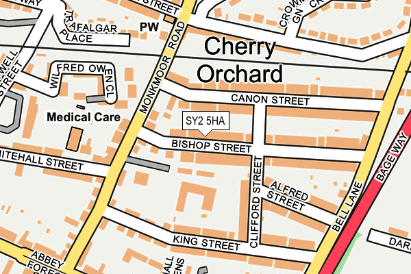 SY2 5HA map - OS OpenMap – Local (Ordnance Survey)
