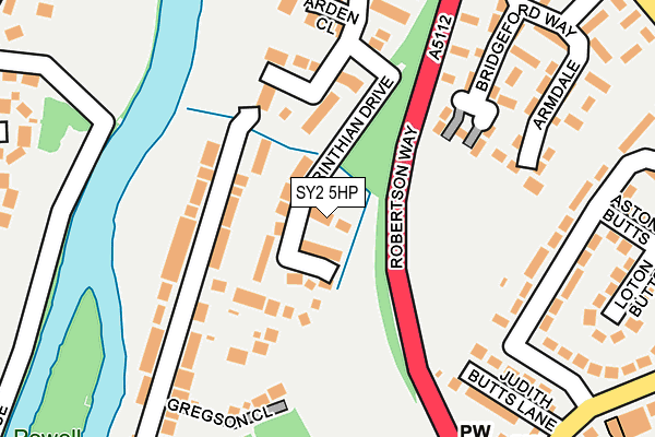 SY2 5HP map - OS OpenMap – Local (Ordnance Survey)