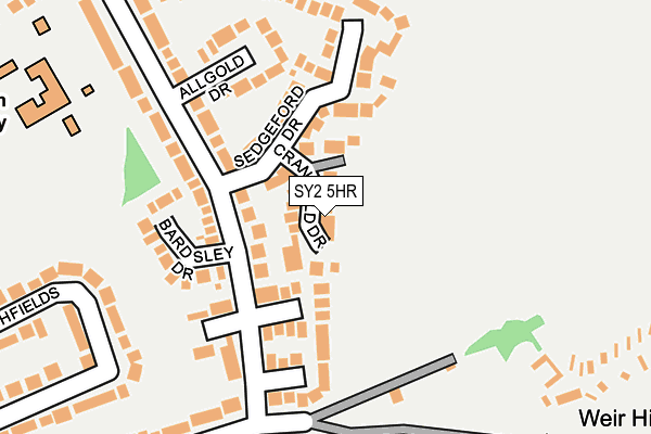 SY2 5HR map - OS OpenMap – Local (Ordnance Survey)