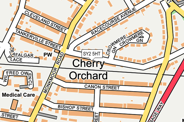 SY2 5HT map - OS OpenMap – Local (Ordnance Survey)