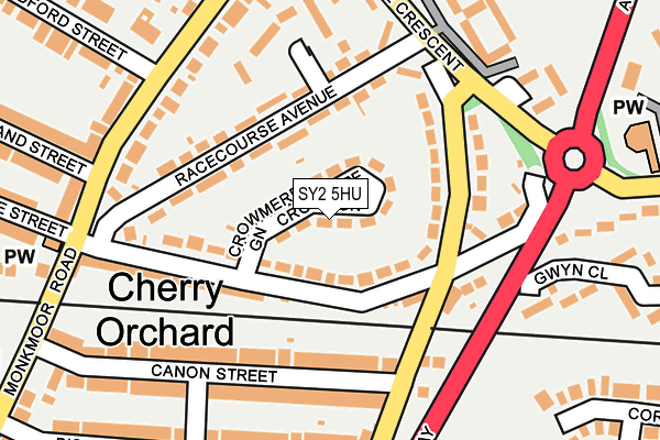 SY2 5HU map - OS OpenMap – Local (Ordnance Survey)