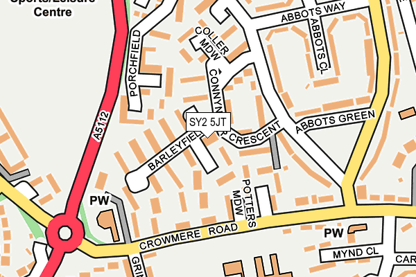 SY2 5JT map - OS OpenMap – Local (Ordnance Survey)