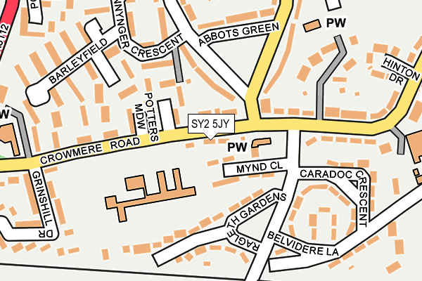 SY2 5JY map - OS OpenMap – Local (Ordnance Survey)
