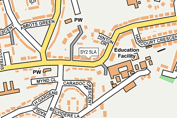 SY2 5LA map - OS OpenMap – Local (Ordnance Survey)