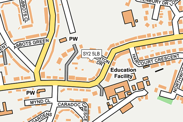 SY2 5LB map - OS OpenMap – Local (Ordnance Survey)