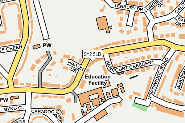SY2 5LD map - OS OpenMap – Local (Ordnance Survey)