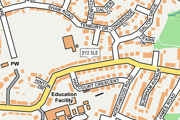 SY2 5LE map - OS OpenMap – Local (Ordnance Survey)