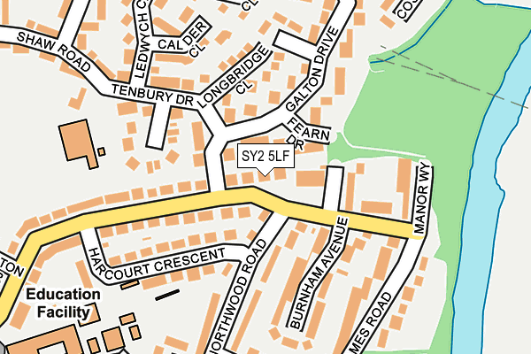 SY2 5LF map - OS OpenMap – Local (Ordnance Survey)
