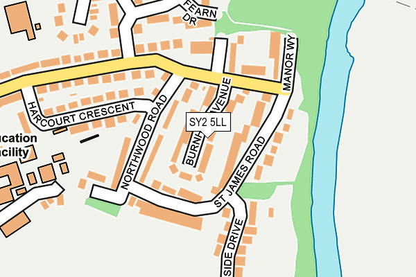 SY2 5LL map - OS OpenMap – Local (Ordnance Survey)