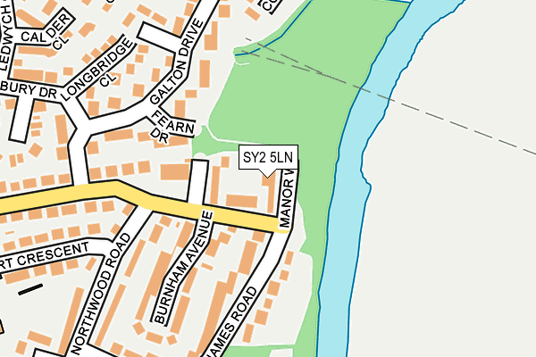 SY2 5LN map - OS OpenMap – Local (Ordnance Survey)