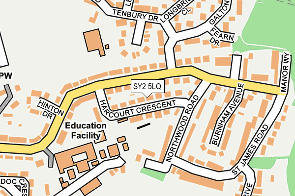SY2 5LQ map - OS OpenMap – Local (Ordnance Survey)