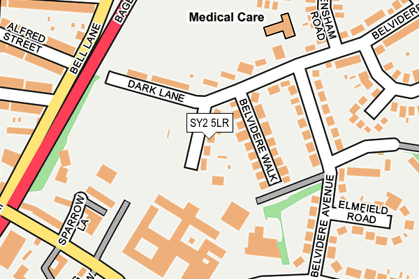 SY2 5LR map - OS OpenMap – Local (Ordnance Survey)