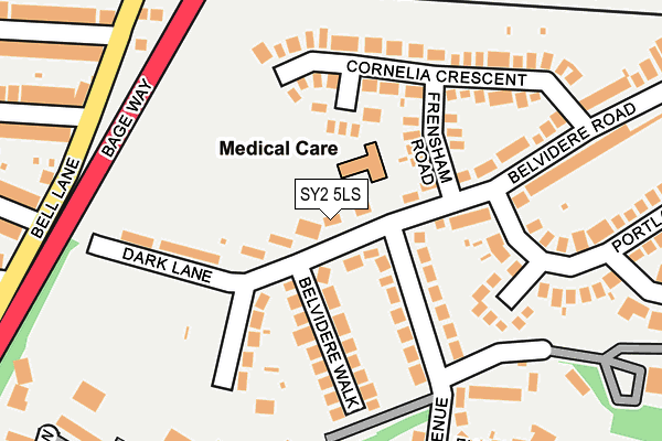 SY2 5LS map - OS OpenMap – Local (Ordnance Survey)