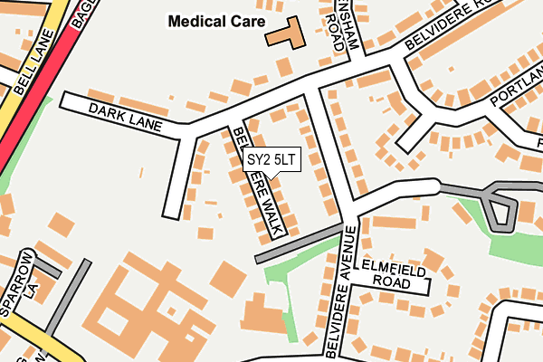 SY2 5LT map - OS OpenMap – Local (Ordnance Survey)