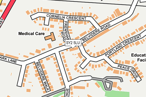 SY2 5LU map - OS OpenMap – Local (Ordnance Survey)