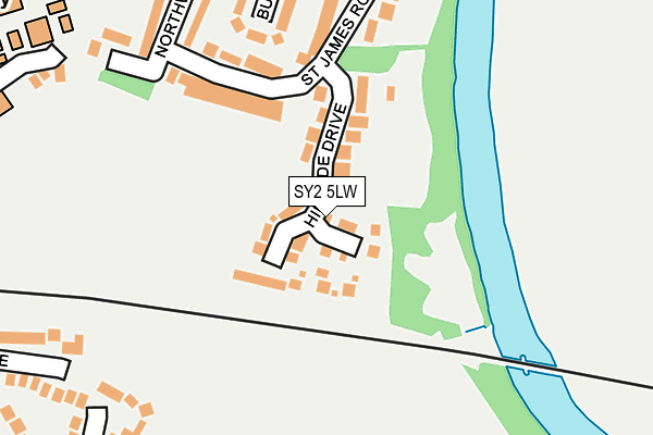 SY2 5LW map - OS OpenMap – Local (Ordnance Survey)