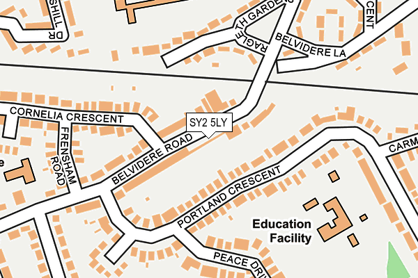 SY2 5LY map - OS OpenMap – Local (Ordnance Survey)
