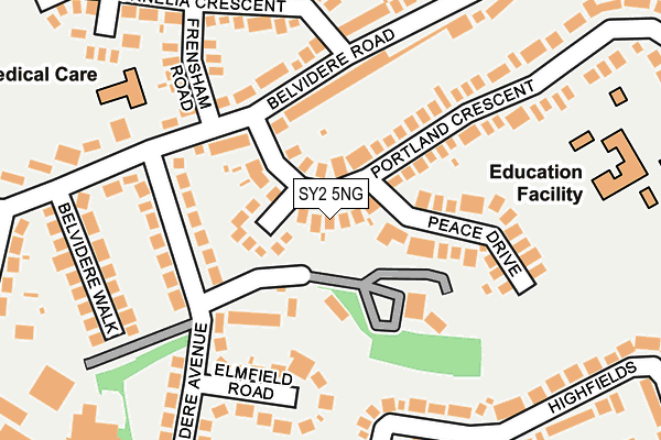 SY2 5NG map - OS OpenMap – Local (Ordnance Survey)