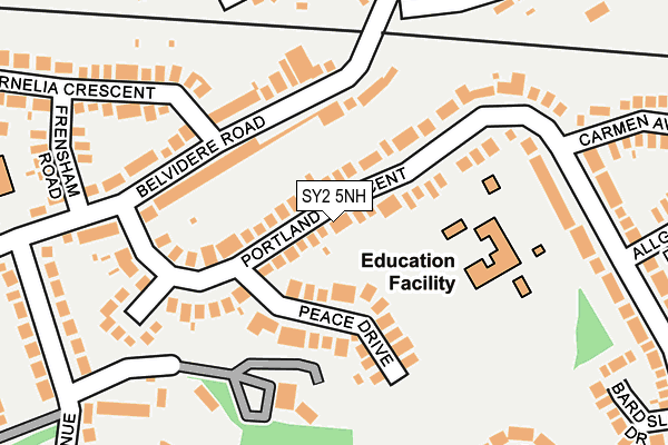 SY2 5NH map - OS OpenMap – Local (Ordnance Survey)