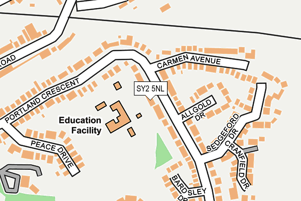 SY2 5NL map - OS OpenMap – Local (Ordnance Survey)