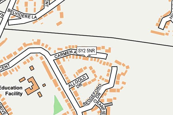 SY2 5NR map - OS OpenMap – Local (Ordnance Survey)