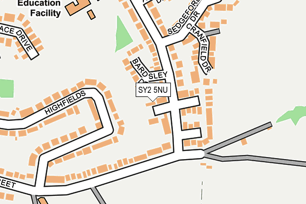 SY2 5NU map - OS OpenMap – Local (Ordnance Survey)