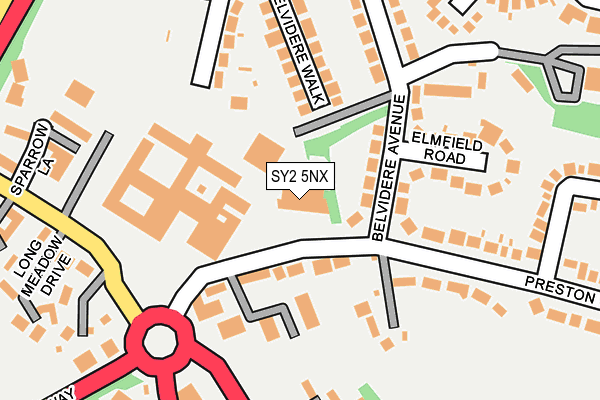 SY2 5NX map - OS OpenMap – Local (Ordnance Survey)