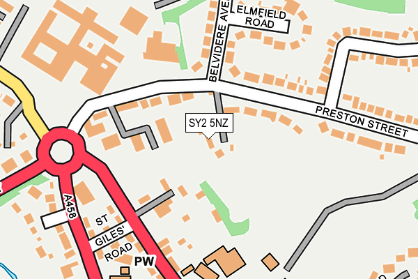 SY2 5NZ map - OS OpenMap – Local (Ordnance Survey)