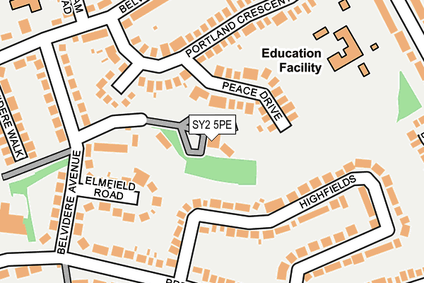 SY2 5PE map - OS OpenMap – Local (Ordnance Survey)